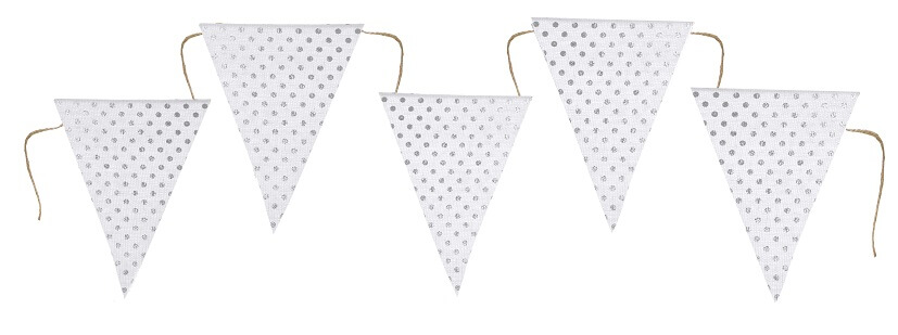Banderole pois argent
