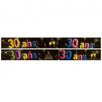 Banniere anniversaire 30 ans noir et multicolore