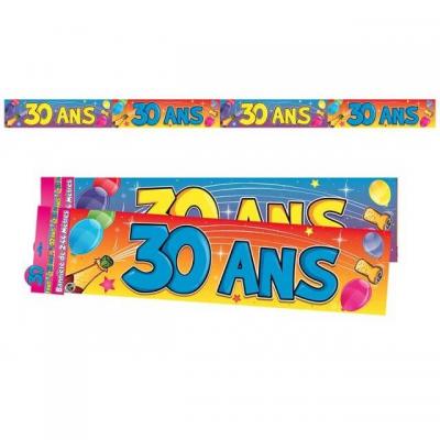 Bannière anniversaire 30ans multicolore 2.44m (x1) REF/BAN04