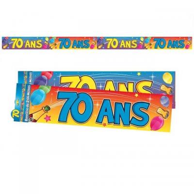 Bannière anniversaire 70ans multicolore 2.44m (x1) REF/BAN08