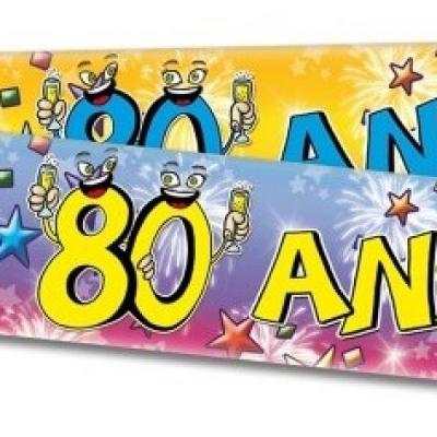 Bannière anniversaire 80ans (x1) REF/BAN13