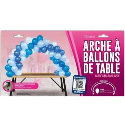 Ballon transparent confettis noir, doré or et blanc REF/42962