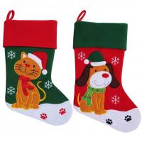 Belle botte de noel avec animal chien et chat