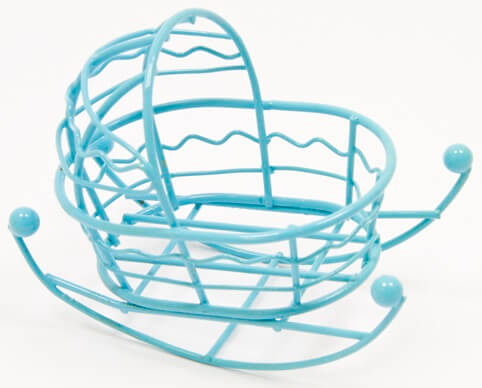 Berceau en metal bleu turquoise