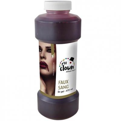 Bidon de faux sang en gel rouge de 452ml