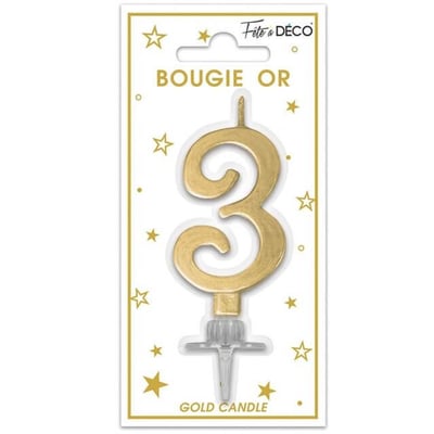 Bmcor0 magasin pas de calais decoration gateau anniversaire bougie dore or metal chiffre 3