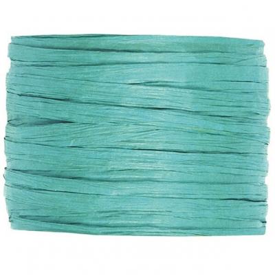 Bobine de raphia papier bleu turquoise 4mm x 20m (x1) REF/2637