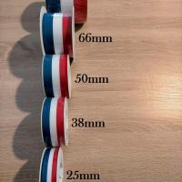 Bobine de ruban bolduc tricolore france bleu blanc et rouge 38mm