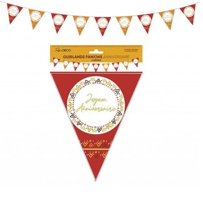 Bohgfm00 magasin decoration pas de calais guirlande fanion joyeux anniversaire boheme