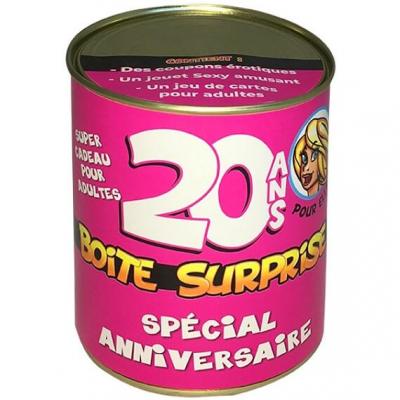 Boite cadeau anniversaire 20ans coquine pour femme