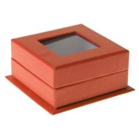 Boite carree orange pour dragee chocolat