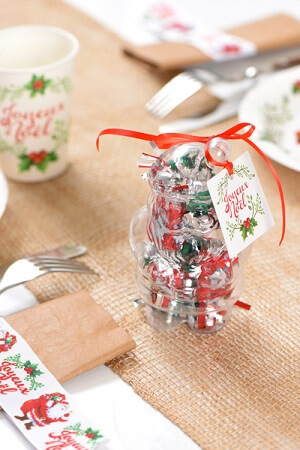 Boite transparente pere noel