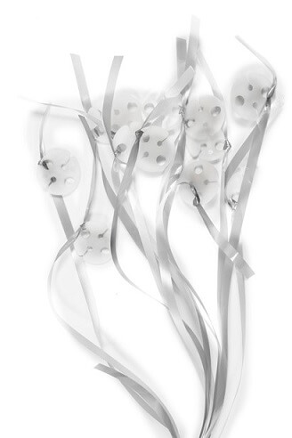 Bolduc argent avec attache pour ballon