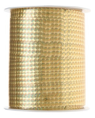 Bolduc hologramme metallise or