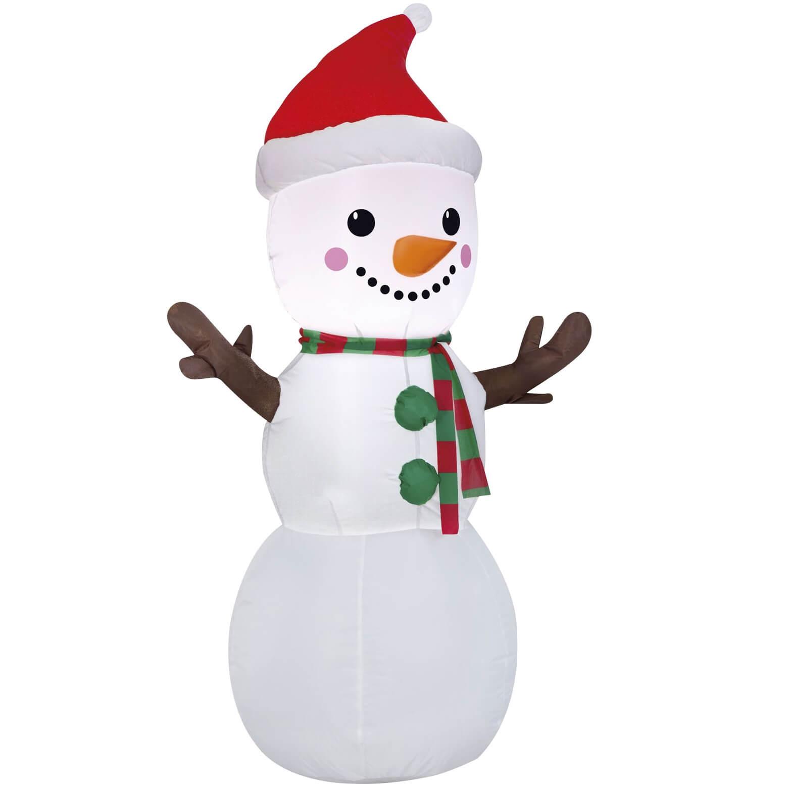 Bonhomme de neige gonflable lumineux fete de noel