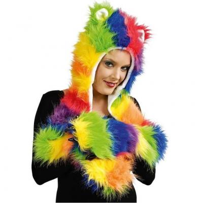 Bonnet adulte animal arc-en-ciel avec effet peluche (x1) REF/10 230206