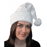 Bonnet de noel adulte blanc