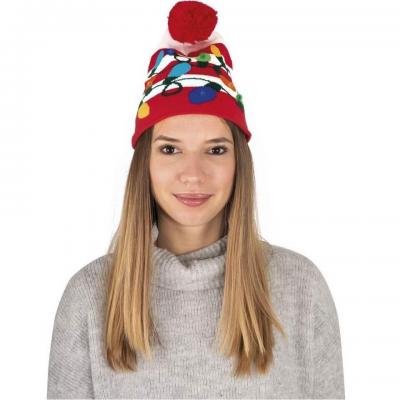 Bonnet de noel adulte guirlande lumineuse