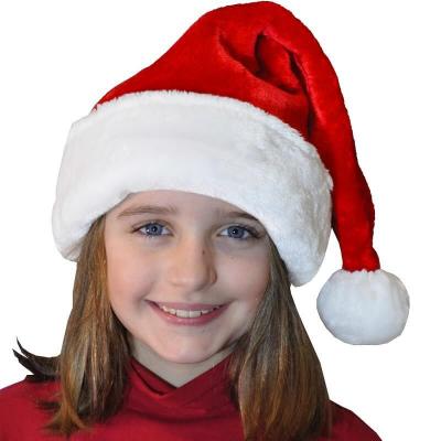 Bonnet de Noël enfant rouge et blanc en fourrure douce et épaisse (x1) REF/NE77283