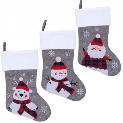 Bott de noel jute gris 46cm