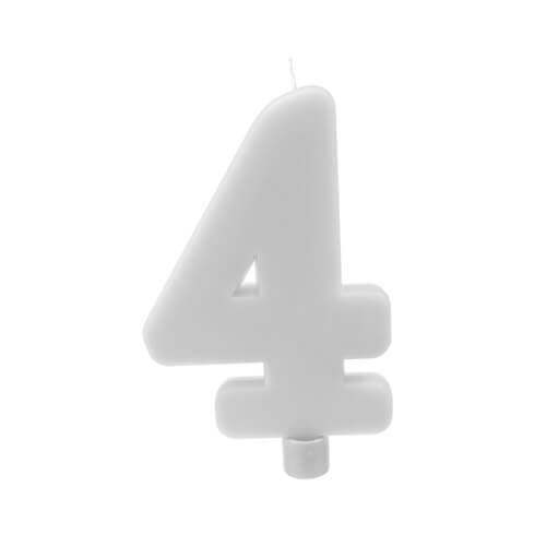 Bougie 4ans blanche