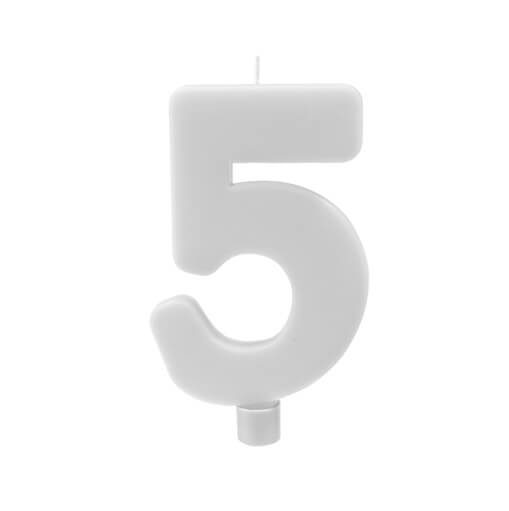 Bougie 5ans blanche