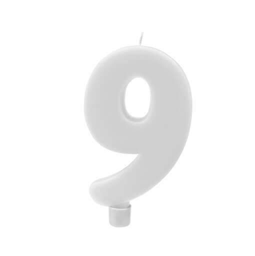 Bougie 9ans blanche