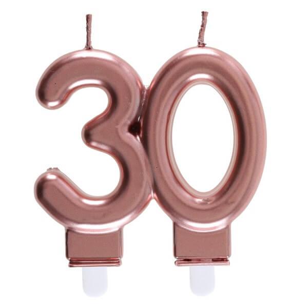 Assiettes 30 ans Anniversaire Rose Gold x10