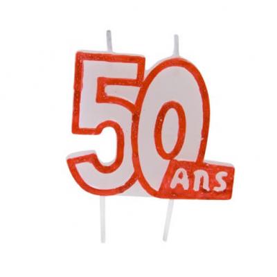 Bougie anniversaire 50ans (x1) REF/BGA1104/50