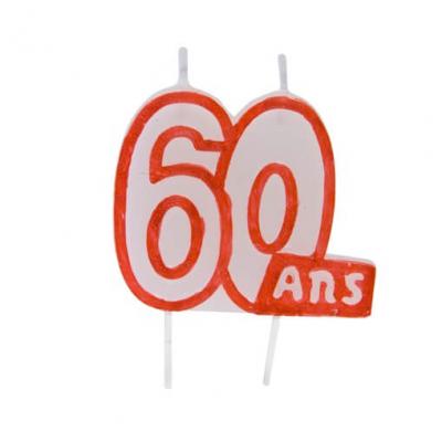 Bougie anniversaire 60ans (x1) REF/BGA1104/60