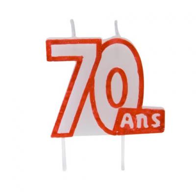 Bougie anniversaire 70ans (x1) REF/BGA1104/70