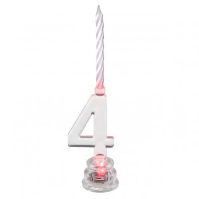 Bougie anniversaire lumineuse chiffre 4 (x1) REF/5861