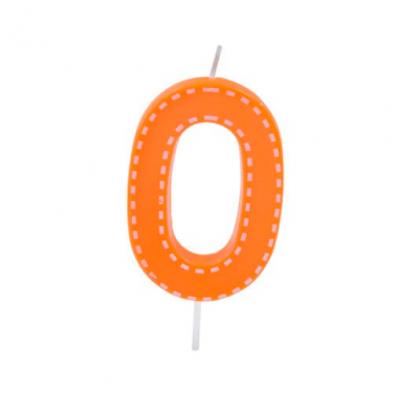 Bougie anniversaire orange 0 (x1) REF/BGA1201