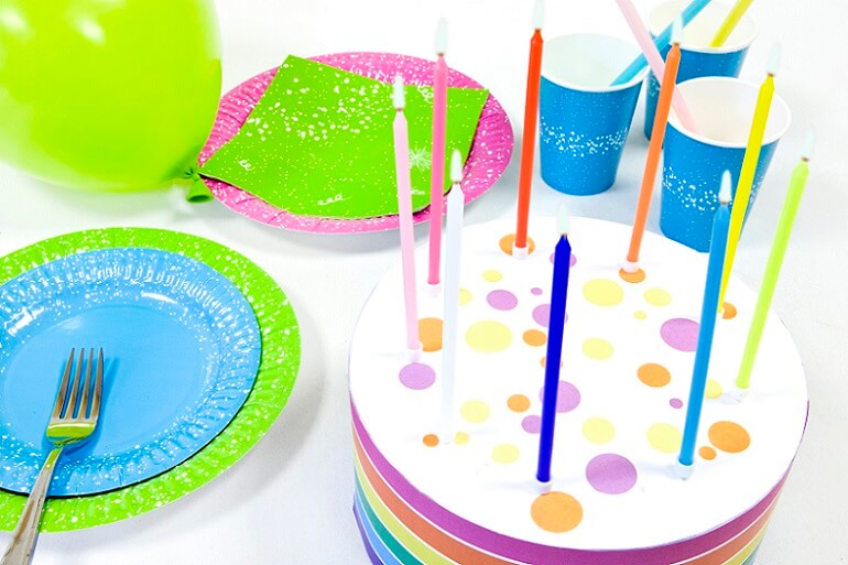 Bougie anniversaire rose