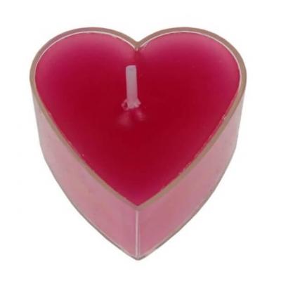 Bougie chauffe plat coeur fuchsia (x4) REF/4301