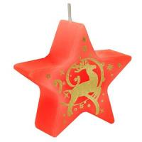 Bougie de noel rennes rouge