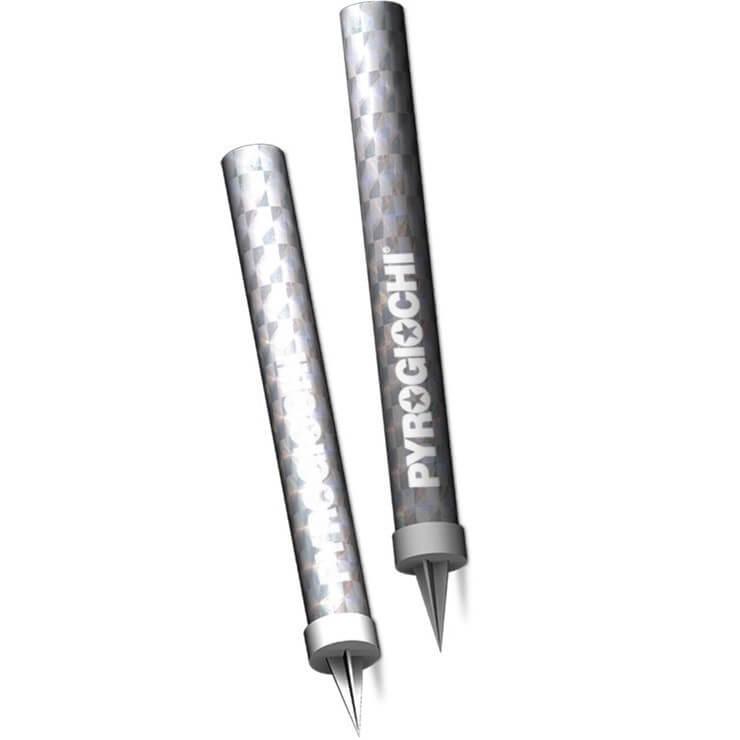 Bougie fontaine de fete argent