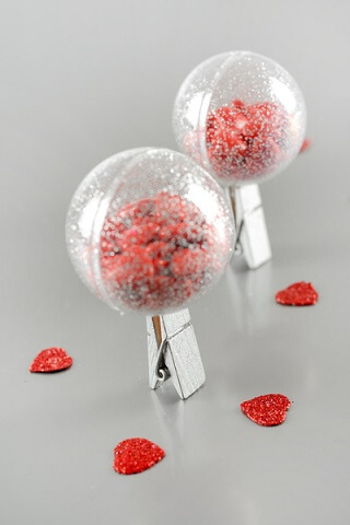 Boule 5cm argent pailletee 1