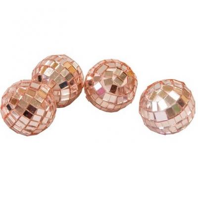 Boule à facettes Disco rose gold de 3.5cm (x4) REF/DEC366