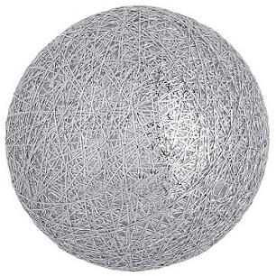 Boule coton argent, 5cm (x4) REF/5283