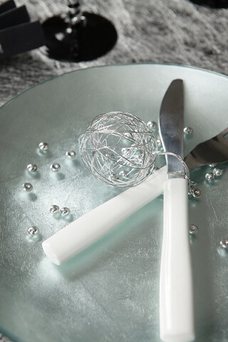 Boule de rotin argent 1