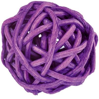 Boule de rotin prune decorative
