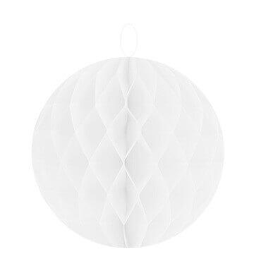 Boule décorative blanche, 10cm (x2) REF/4364