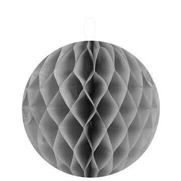 Boule décorative grise, 30cm (x2) REF/4366