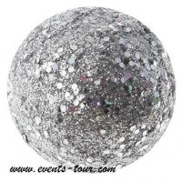 Boule pailletee argent 3