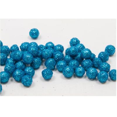 Boule pailletee bleu turquoise pour decoration de table