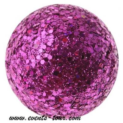 Boule pailletee fuchsia 1