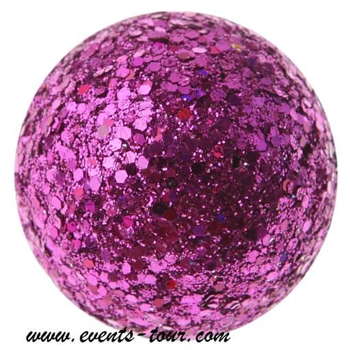 Boule pailletee fuchsia 1