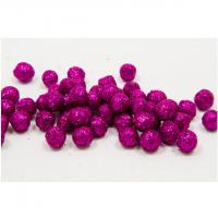 Boule pailletee fuchsia 8mm