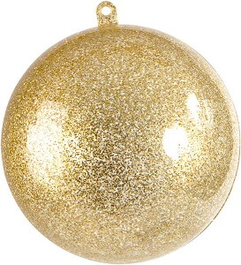 Boule pailletee or 8cm